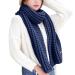 Ladies Cotton Scarf Cashmere Scarf Neck Warmer Scarves for All Seasons Women Autumn Winter Winter Scarf One Size Navy