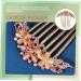 PLAFOPE Opal Comb Small Tooth Comb Floral Hair Clips Styling Hair Clips Barrettes for Thick Hair Wedding Hair Accessories for Brides Hair Combs for Hair Topper Comb Hair Clip Alloy Purple - Buy Online on GoSupps.com