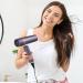 Foldable Ionic Hair Dryer - Powerful Portable & Lightweight Travel Blow Dryer with Storage Bag | Fast Drying & Cold/2 Heat Settings - Perfect for Women in Purple - Buy Online on GoSupps.com