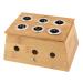 Ruilogod Bamboo Moxa Roll Burner Moxibustion Box Brown six holes