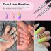 TEOYALL Nail Art Brushes Set - 6 Double Ended Design Tools for Builder Gel Painting, Liner Brushes & Dotting Pens - Buy Online on GoSupps.com