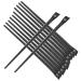 Mikinona Flat Concealer Brush 12pcs Eyeliner Brush Eye Shadow Brush Flat Eyeliner Brush Eyeshadow Eyeliner Make up 14.5x0.7x0.5cm Black
