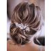 Gorais Bride Wedding Hair Vine Gold Pearl Bridal Headpieces Leaf Hair Accessories for Women and Girls (C Gold)