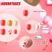 72-Piece Kids False Nails Press-On Kit for Girls - Flower, Dot, Heart Design - Full Cover Short Artificial Nail Set for Children - Buy Online on GoSupps.com