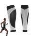 Eubeisaqi calf compression cuffs footless socks with compression sleeves sweat-absorbing breathable calf cuff for fitness tennis black L-XL