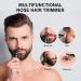 Men's Professional USB-C Rechargeable Nose & Ear Hair Trimmer - Fast & Quiet Clipper for Beard & Facial Grooming - Safe & Painless - Washable & Antiskid - Buy Online on GoSupps.com