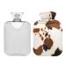 Animal fur black brown texture hot bottle with reference transparent hot water bottle 1L hot water bottle for neck and shoulder pain relief handfoot heat and cold therapy