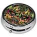 Colorful Magical Eyes Portable Metal Pill Box | Round Mini 3-Compartment | Travel-Friendly Design for Small Pills - Buy Online on GoSupps.com