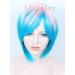 Linfairy Short Ombre Halloween Wigs for Women - Pink & Blue | Trendy Costume Wigs for Parties & Cosplay - Buy Online on GoSupps.com
