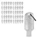 Spec101 Keychain Travel Bottles with Caribiner - 50 Pack 2oz Refillable Hand Sanitizer Travel Bottle - Clear Plastic Bottle for Lotion Hand Sanitizer Sunscreen - Bulk Pack