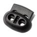 DYZD Plastic Cord Locks Spring Toggle Stopper Double Hole Cord Locks for Drawstring Clothing Shoelaces Backpack Lanyard(10PCS Black) Black 10PCS
