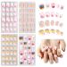 Obidodi 96pcs Kids False Nails Girls Press on Nails Short Full Cover Fake Nail Kits Kids Stick on Nails Girls Children Nail Design Decoration False Nails for Kids Kit
