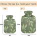 Naanle Hot Water Bottle - 1L Transparent Green Leaves | Pain Relief & Heat Therapy for Back Hands & Feet - Buy Online on GoSupps.com