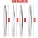 Professional Stainless Steel Tweezers Set - Facial Hair & Ingrown Hair Removal for Women & Men - Eyebrow, Blackhead, Splinter & Tick Remover - Buy Online on GoSupps.com