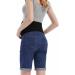 Bhome Maternity Bermuda Denim Jean Shorts - Over The Belly Full Panel Pregnancy Shorts - Buy Online on GoSupps.com