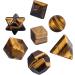 Nupuyai 7 Pieces Tiger Eye Platonic Solids Set | Sacred Geometry & Reiki Healing Crystals in Gift Box | Brown Healing Stones for Spiritual Growth - Buy Online on GoSupps.com