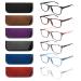 Reading Glasses for Women 6 Pack Ladies Spring Hinge Computer Readers Blue Light Blocking Anti UV Eyeglasses 6 Mix 1.25 x
