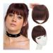 clip in bangs for women Bangs Hair for Women Synthetic French Bang with Temples Clip in Hair Extensions Thick Natural Full Bangs Straight Fringe Hairpieces for Daily Wear Bangs Hair (Color : Dark Br Dark Brown