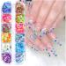 Kalolary 12 Color Butterfly Glitter Nail Art Chunky Sequin Flakes & 3D Stickers for Stunning Manicures - Buy Online on GoSupps.com