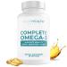 PUREHEALTH RESEARCH Complete Omega 3 Fish Oil Softgels - Omega-3 Fatty Acid Supplements- EPA DHA Supplement - Non-GMO- 90 Soft Gels