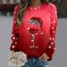 Christmas Snowman Penguin Print Women's Sweatshirt - Red Xmas Jumper - Buy Online on GoSupps.com