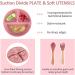 Lookka Baby Weaning Set - 4 Pcs BPA-Free Silicone Feeding Set for Babies & Toddlers - Pink - Buy Online on GoSupps.com