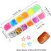 Flower Nails Flakes 12 Colors Nails Art Nail Sequins Nail Glitter Mix Color Fluorescent(02) - Buy Online on GoSupps.com