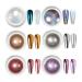 Turlyxie 6 Chrome Nail Powder, Nail Art Powder with Mirror Effect, Holo Chrome Powder, Pearl Effect Powder C2