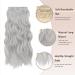 Feshfen 4PCs Clip-In Hair Extensions | 50cm Synthetic Wavy Gray Extensions for Women - Buy Online on GoSupps.com