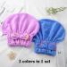 Haomye Microfiber Hair Drying Towel Set with Bow-Knot Shower Cap - Quick Dry Hair Turban for Women and Girls - 2Pcs (Blue & Purple) - Buy Online on GoSupps.com