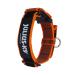 Julius-K9 Color & Gray collar with handle safety lock and interchangeable patch 40 mm (38-53 cm) orange gray with a handle 40 mm (38-53 cm) orange-gray
