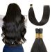 Sunya I Tip Human Hair Extensions Natural Black 40 Grams 50 Strands/Package Pre Bonded Keratin Hair Extensions Fusion 16 inches Remy Straight Stick Tip Real Human Hair Extensions #1B Natural Black 16 Inch #1B Natural Black