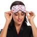 Haskirky Light Blocking Eye Mask | Breathable & Adjustable for Men and Women | Perfect for Travel, Yoga, Meditation | Deep Sleep Goodies | Pink Wave Dot Rab - Buy Online on GoSupps.com