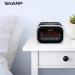 SHARP Dual Alarm Clock Sound Machine with 6 Relaxing Sounds - White Noise, Campfire, Rain, Ocean, Brook, Thunderstorm | Easy-to-Use, Red LED Display - Buy Online on GoSupps.com