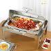 9L Stainless Steel Chafing Dish Set Buffet Silver Catering Warmer Set Rectangle Chafing Dish Set for Buffet Catering Kitchen Party(Color:Single Grid) - Buy Online on GoSupps.com