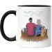Personalized Kiddle Design Couple with Dogs Mug - Perfect Gift for Dog Lovers Dog Mom & Dad - Buy Online on GoSupps.com