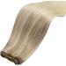 Moresoo Blonde Weft Hair Extensions 20 Inch 100g/Pack #18/22/60 - Real Human Hair Double Weft Extension in Ash Blonde to Medium Blonde with Platinum Blonde Sew in - Pack of 1 - Buy Online on GoSupps.com
