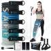 WEUE Resistance Band Safety Tube INVENTION Exercise Band for Fitness Workout Band with Handles for Men Women Up to 150lbs with Foam Handles Ankle Straps Door Anchor for Gym and Home WEUE 11 SET
