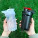 Hiusity Protein Shaker Cup - 300ml Black & White | Durable Odor-Neutral Perfect for Creamy Fitness Shakes | Gym Shaker with Ball - Buy Online on GoSupps.com