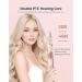 Buy Rotating Curling Iron - 30S Fast Heating Automatic Curler with Dual Voltage & 5 Temp Settings - Ideal for Long & Short Hair - Pink - Buy Online on GoSupps.com