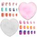 WLLHYF Resin Nail Art Palette - 2Pcs Golden Edge Heart-Shaped Mixing Palettes for Nail Art Painting and Cosmetic Mixing - Buy Online on GoSupps.com