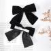 2PCS Velvet Hair Bows Black Hair Ribbon Clips - Hair Accessories for Women, Girls, Toddlers, Kids, Baby - 4 Big Fall Alligator Clips - Black - Buy Online on GoSupps.com