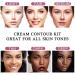 Youngfocus Cosmetics Cream Contour - 8 Color Vegan Contouring Foundation Kit | Highlighting Makeup & Concealer Palette | Cruelty-Free & Hypoallergenic - Buy Online on GoSupps.com