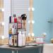 360 Degree Rotation Makeup Organizer Gray | Lazy Susan Cosmetics Storage Shelf | Rotating Display Rack for Countertop | Bathroom Counter Organizer - Buy Online on GoSupps.com