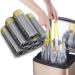 RTBQJ-At garbage bag 12L liter trash bag garbage bag fixing tape 12l opaque with a handle tear-resistant and liquid-tight (45 * 50cm 75 pieces Silbrig 12 l
