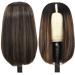 Goldfinch Ombre V Part Bob Wig | Human Hair Highlight Blonde | 12 Inch 150% Density | Beginner Friendly Half Wig - Buy Online on GoSupps.com