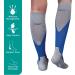 JOBST Unisex Sport Knee High Compression Socks 15-20 mmHg - Athletic Medium Blue/Grey - Ideal for Travel & Fitness - Buy Online on GoSupps.com