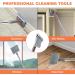 PLOEOUAR Baseboard Cleaner with Long Handle - Convex Design Duster Mop Tool for Baseboard, Door Molding, Windows, Ceiling - Includes 6 Reusable Microfiber Pads - Buy Online on GoSupps.com