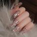 IMSOHOT Long Press on Nails - Coffin Glitter Fake Nails with Shiny Pink Rhinestones | Luxury Ballerina Acrylic Nails for Women (24 Pcs) - Glue on False Nails 61-A07 - Buy Online on GoSupps.com