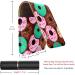 Buy Leather Lipstick Case Organizer with Mirror - Mini Lipstick Holder Bag | Chocolate Strawberry Donuts Design - Buy Online on GoSupps.com
